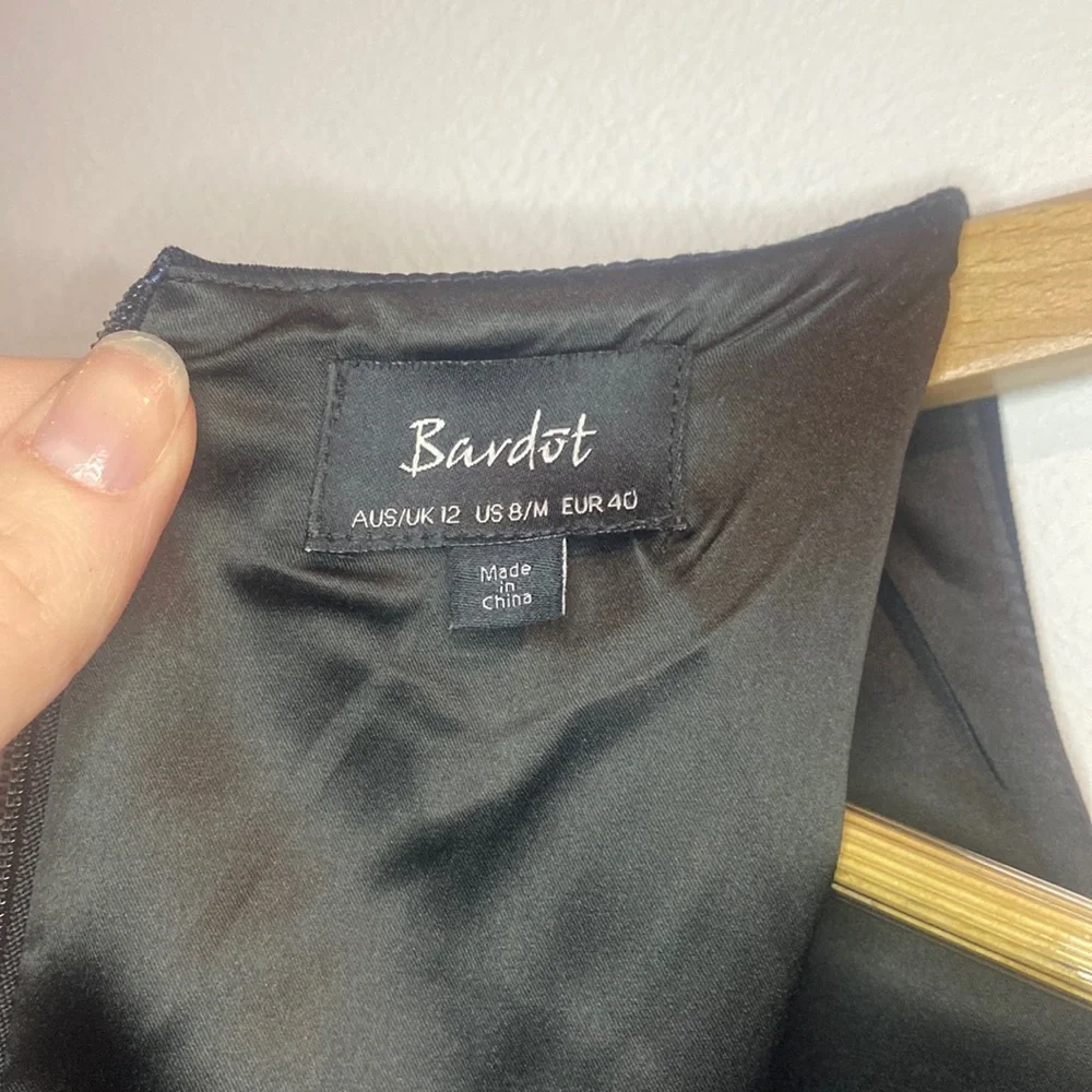 Bardot - Black Dress Asymmetrical Hem - Size 12 - Picture 3 of 10